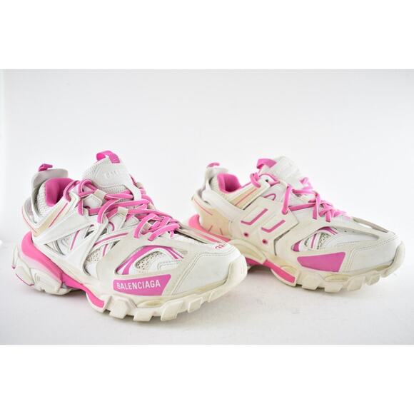 Balenciaga Track Sneaker Pink White Distress Worn Out Platform Flat Trainer 38 - Picture 2 of 12